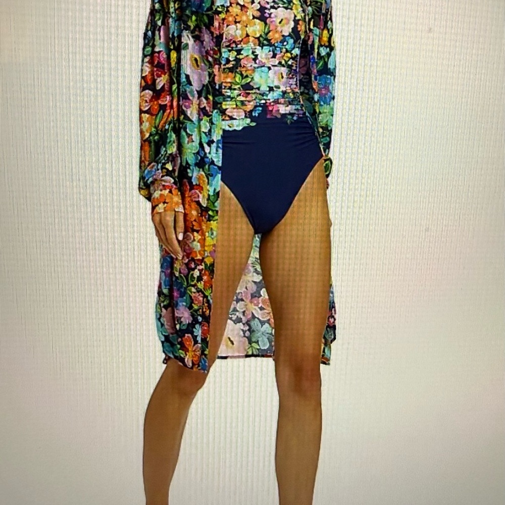 Johnny Was Long Shirt Dress- Wild Bloom- SM - Picture 6 of 7